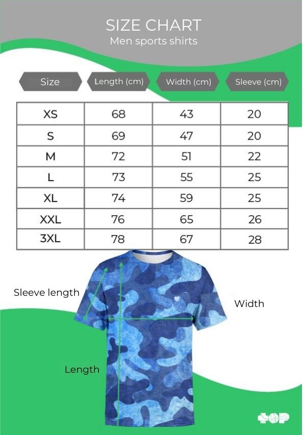 Tabulka velikosti men tshirt utopy en